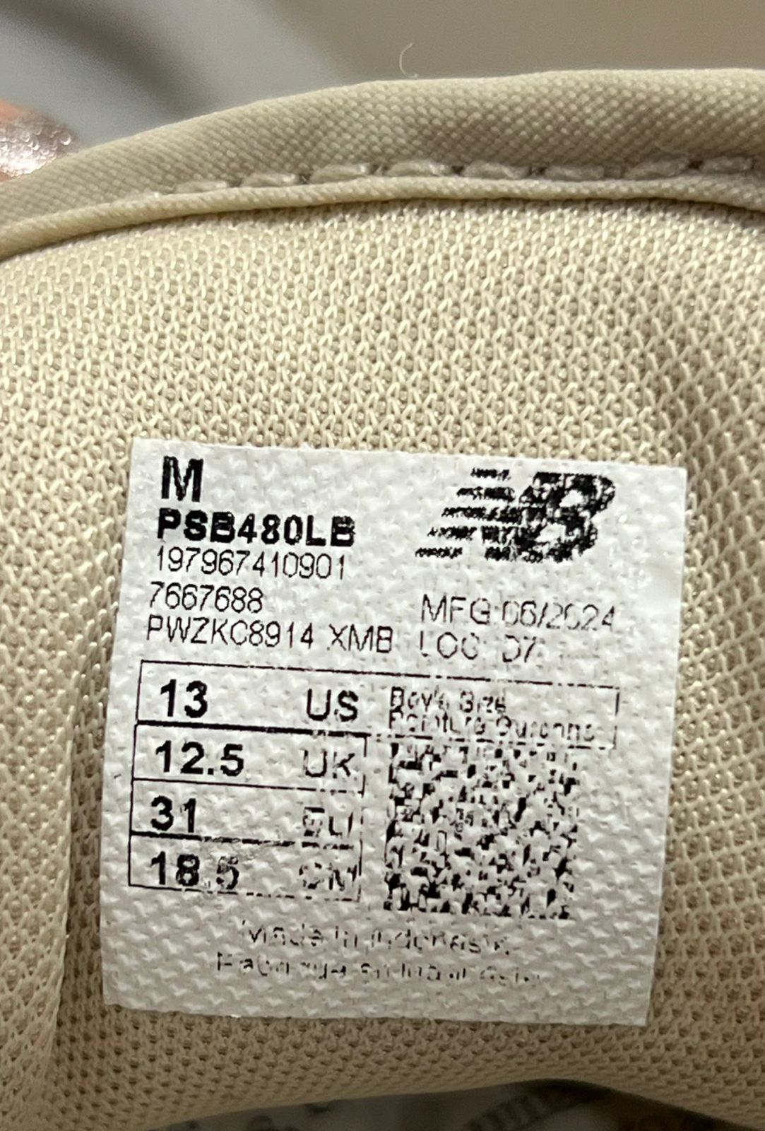 Tenis New Balance 480 Kids | Talla 18.5cm