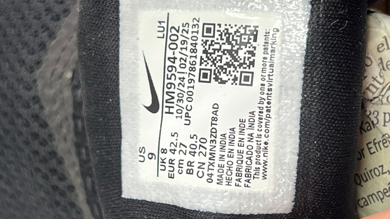 Tenis Nike Run Defy | Talla 7MX